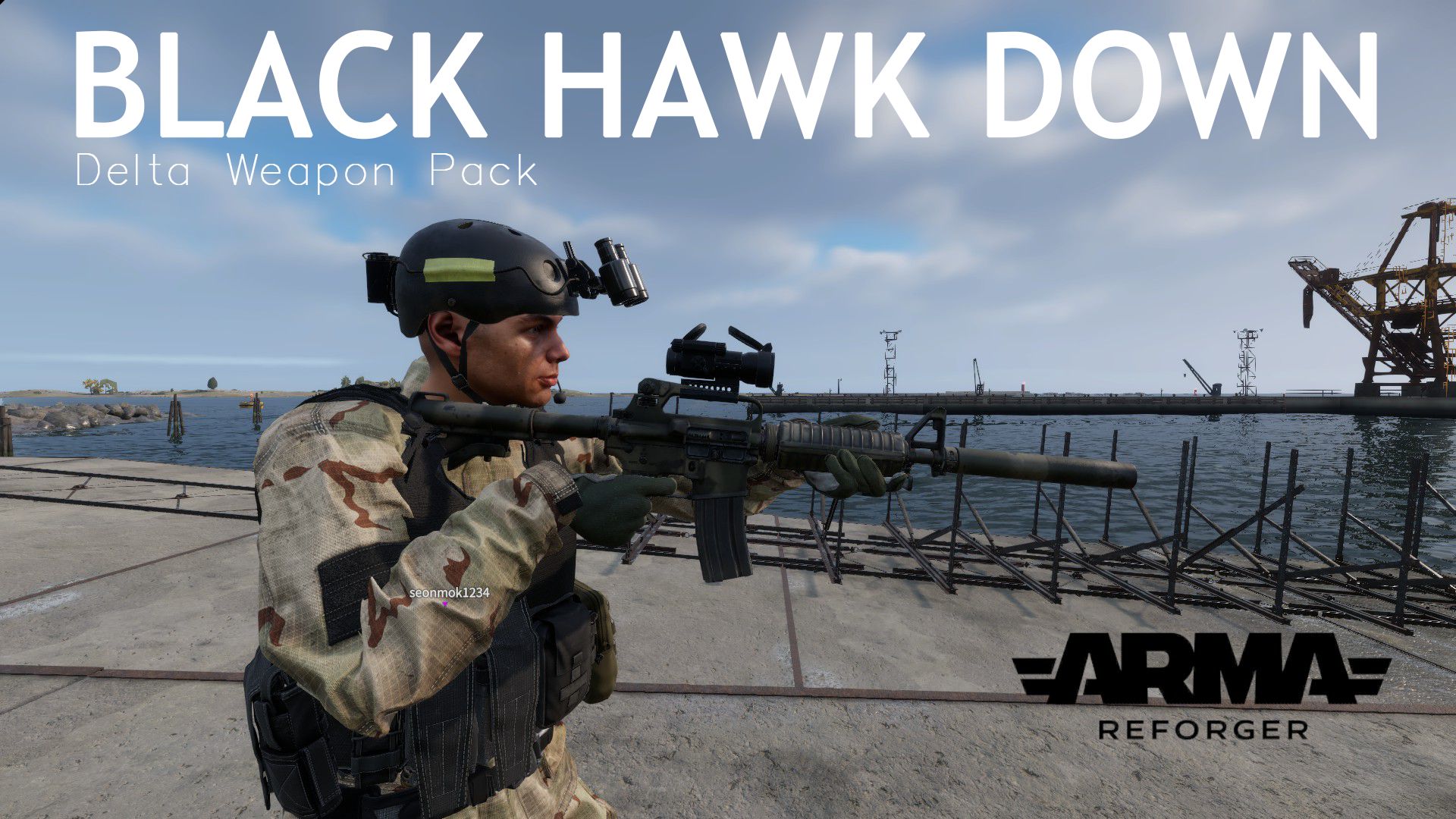 black hawk down weapon pack preview