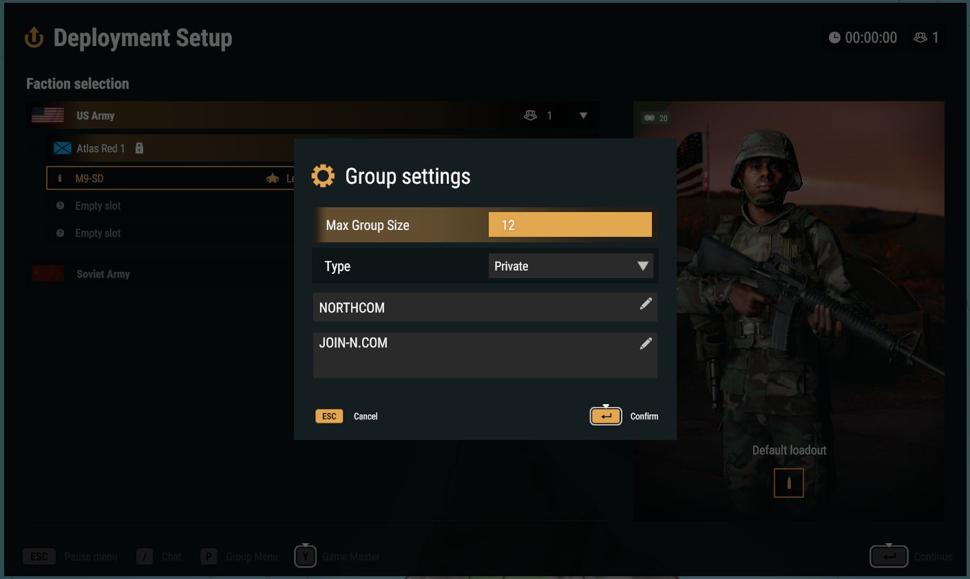 Northcom Group Size Limits