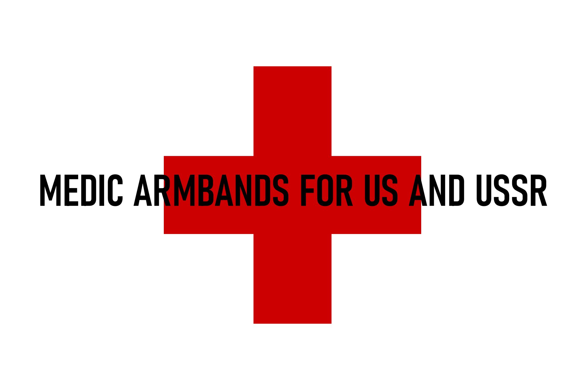 Medic armbands for US and USSR