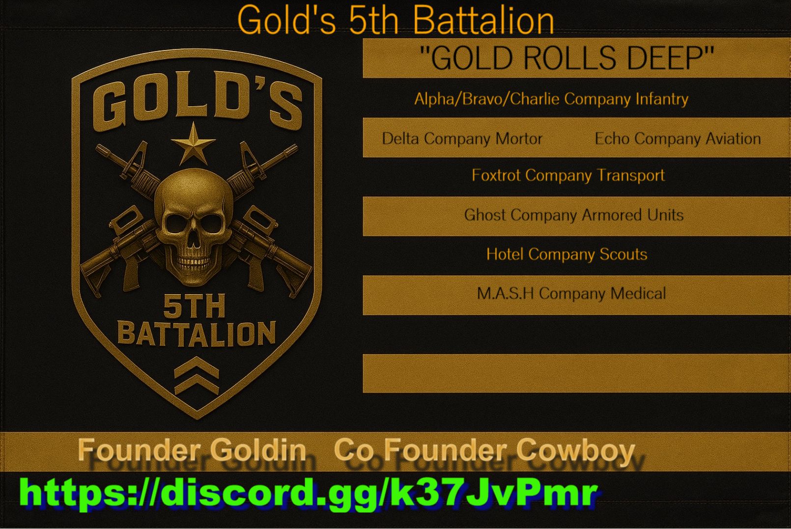 Golds 5th Battalion Lding Sre