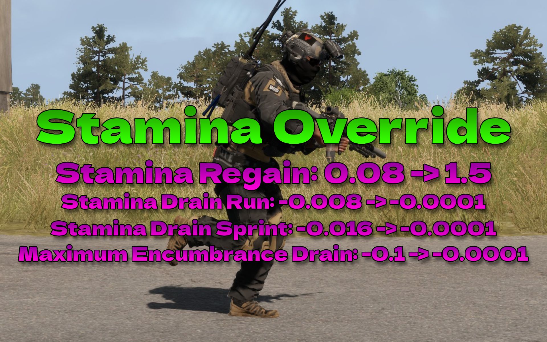 Stamina Override preview