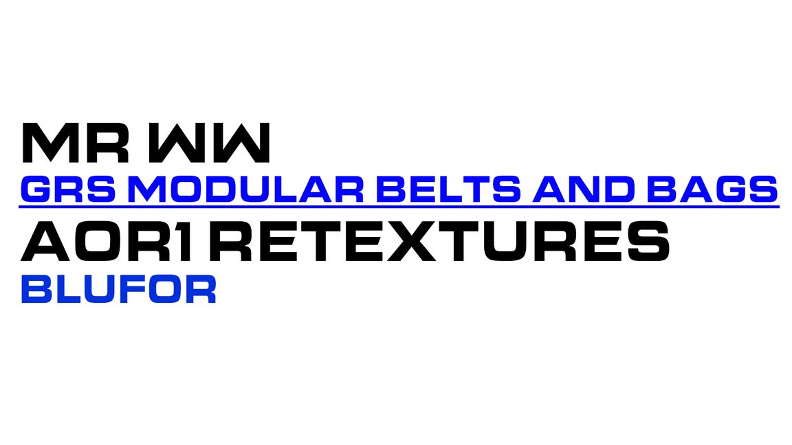 MrWW GRS AOR1 BELTS&BAGS RETEX