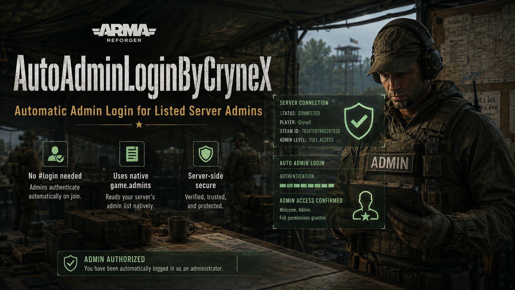 AutoAdminLoginByCryneX preview
