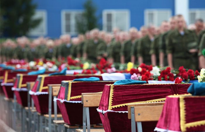 Russian and Ukraine Coffin