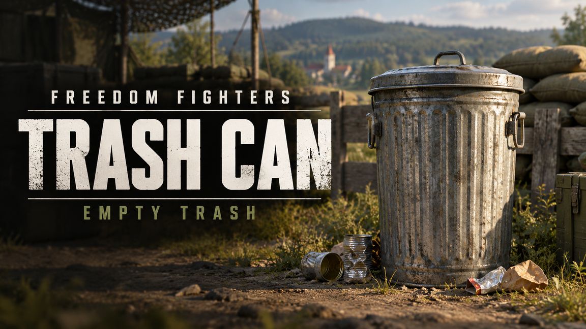 Freedom Fighters Trash Can