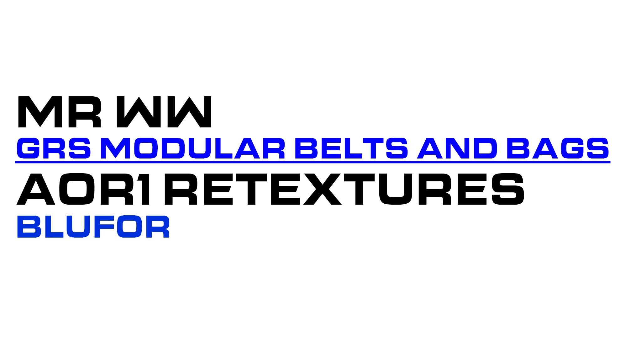 MrWW GRS AOR1 BELTS&BAGS RETEX