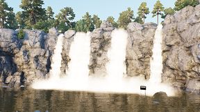 BaconParticles Waterfall Demo