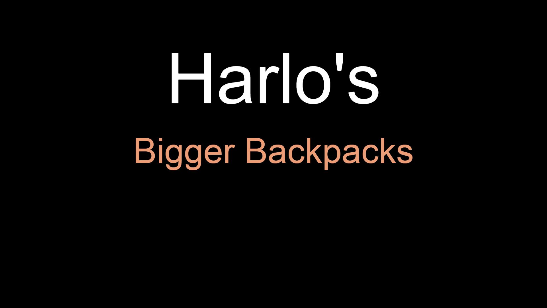 HarloBiggerBackpacks