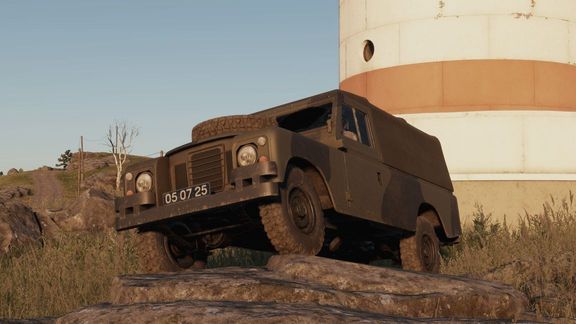 Land Rovers in US Depot