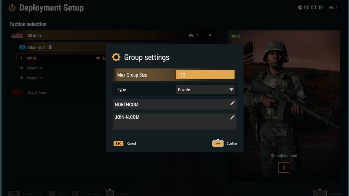 Northcom Group Size Limits