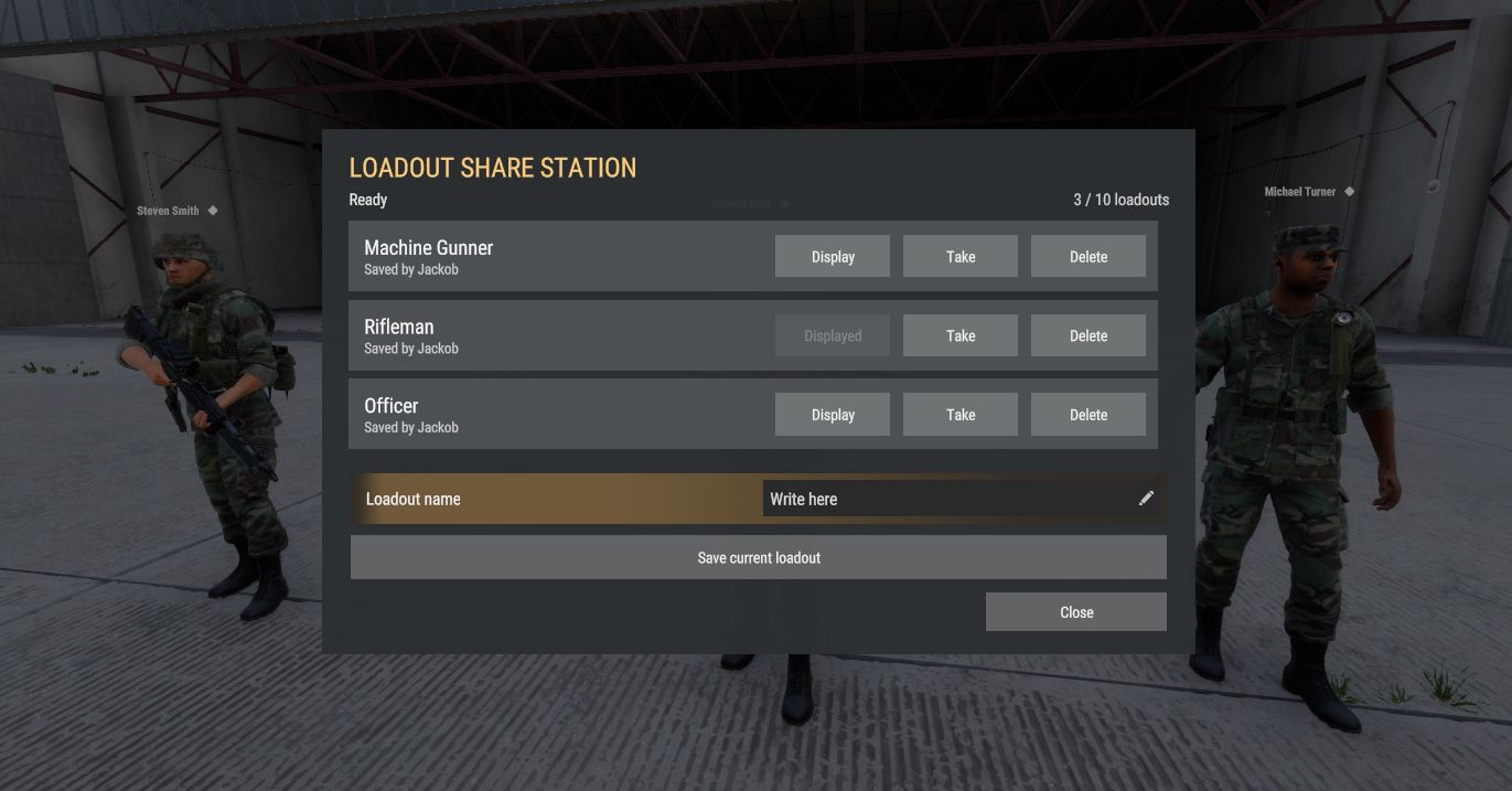 Loadout Share Mannequin preview