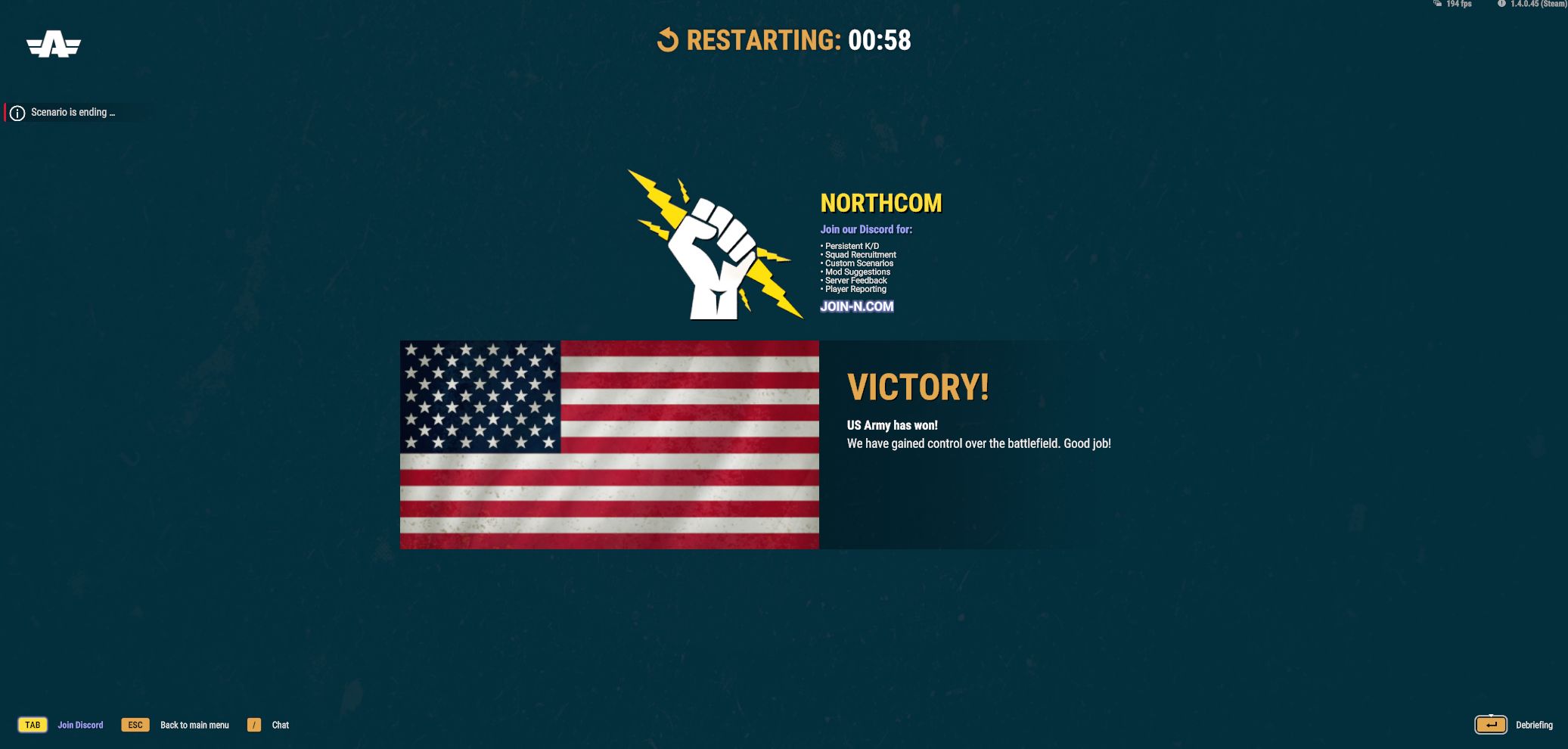 Northcom End Screen Content