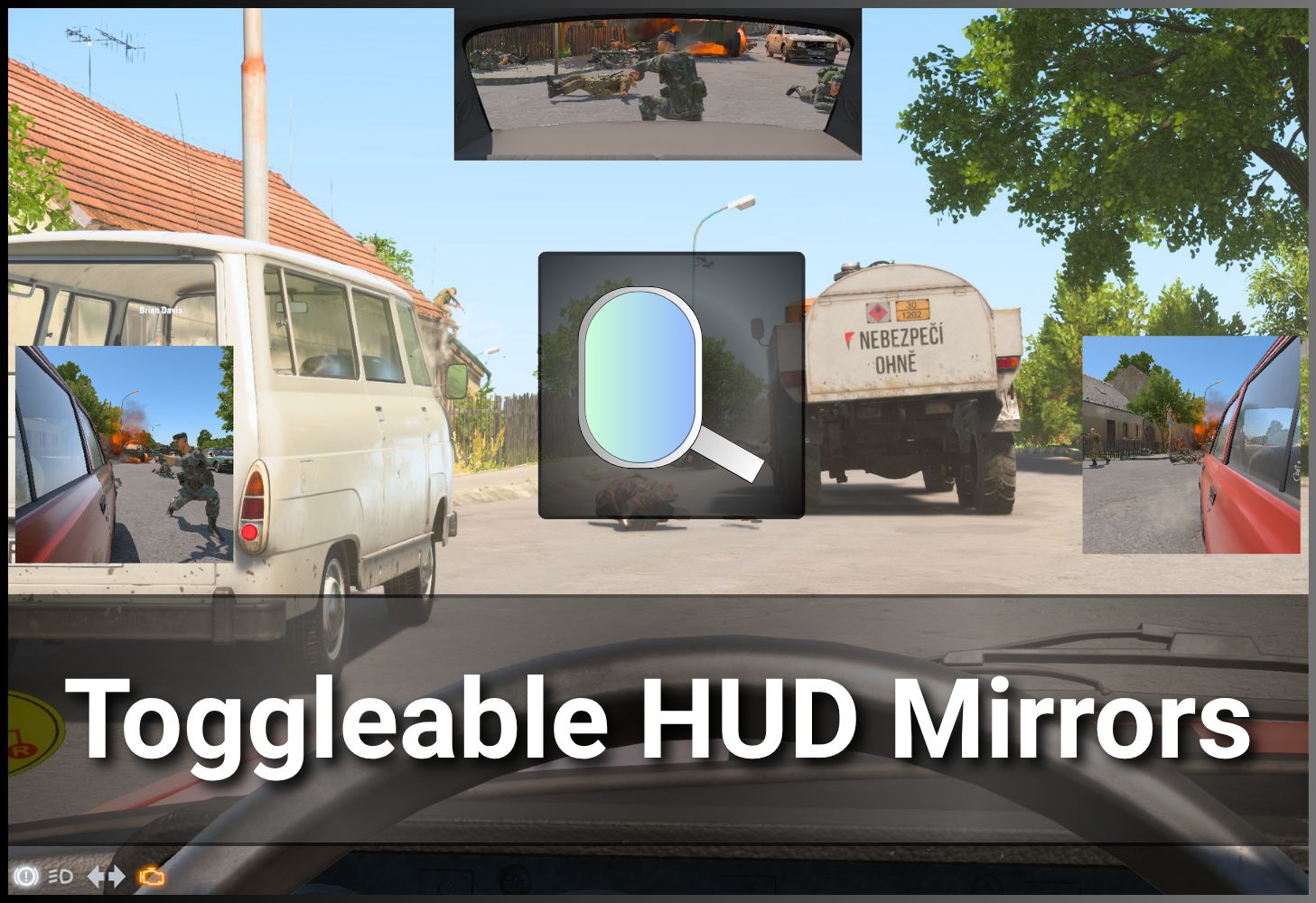 Toggleable HUD Mirrors