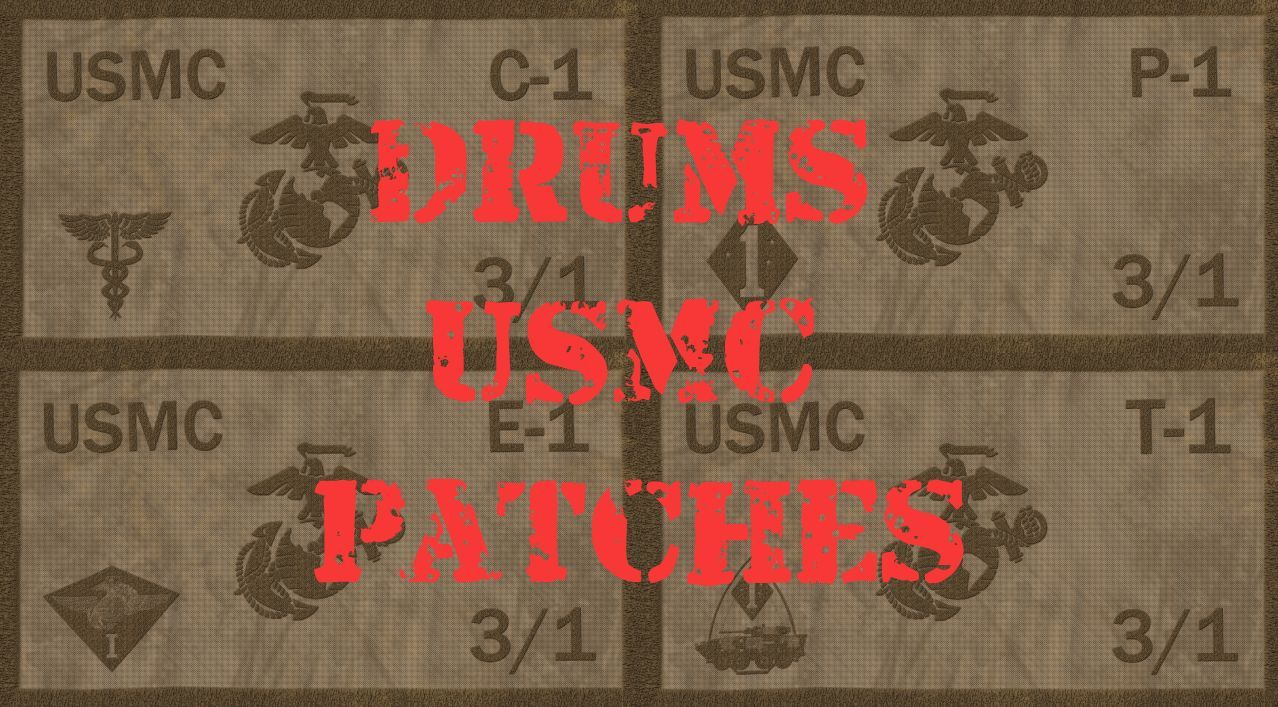 Drums USMC Patches