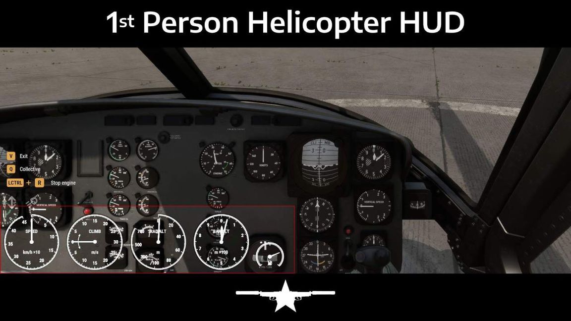 First Person Helicopter HUD